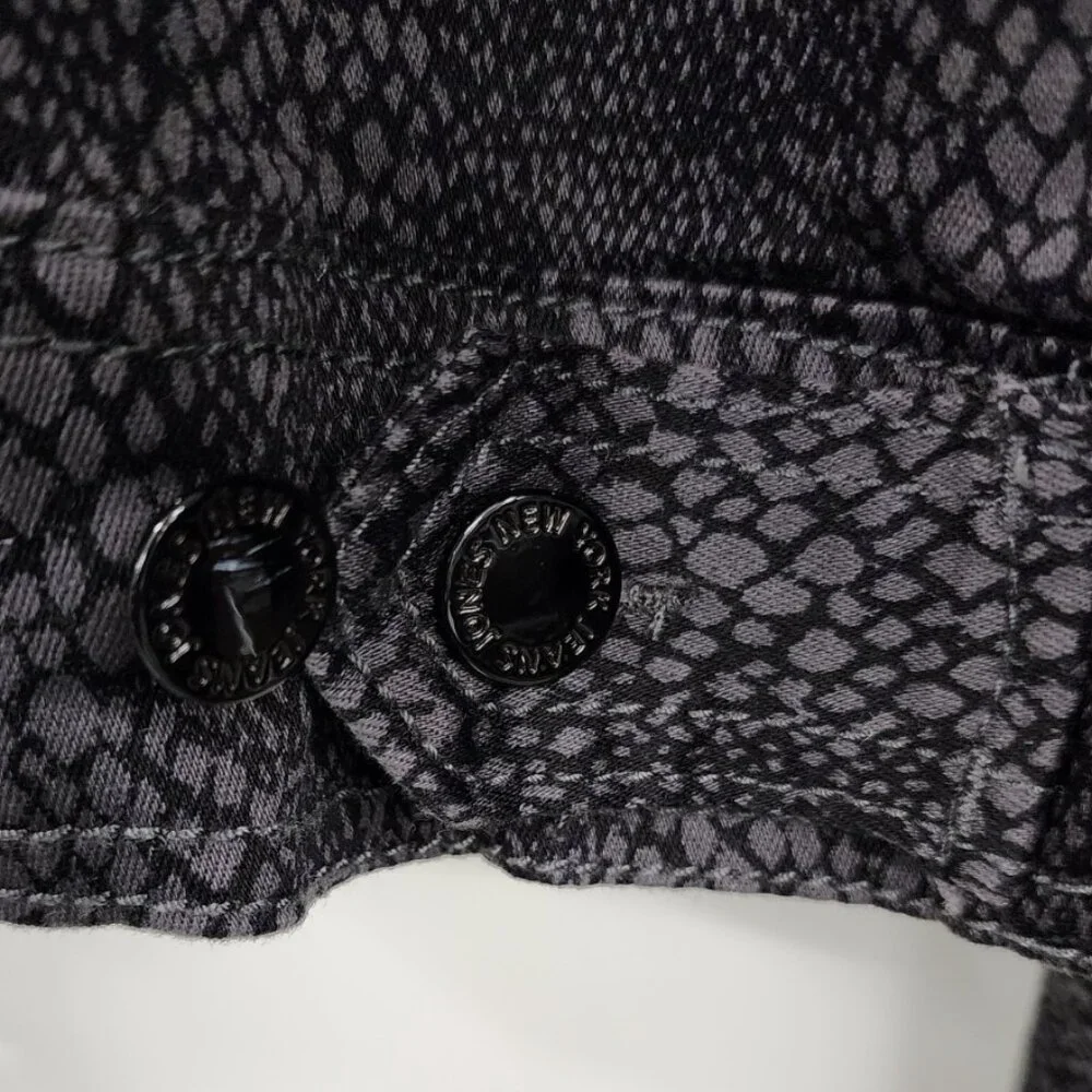 Jones of New York Jacket - Black & Gray Snakeskin Print - Size XL - Picture 9 of 13